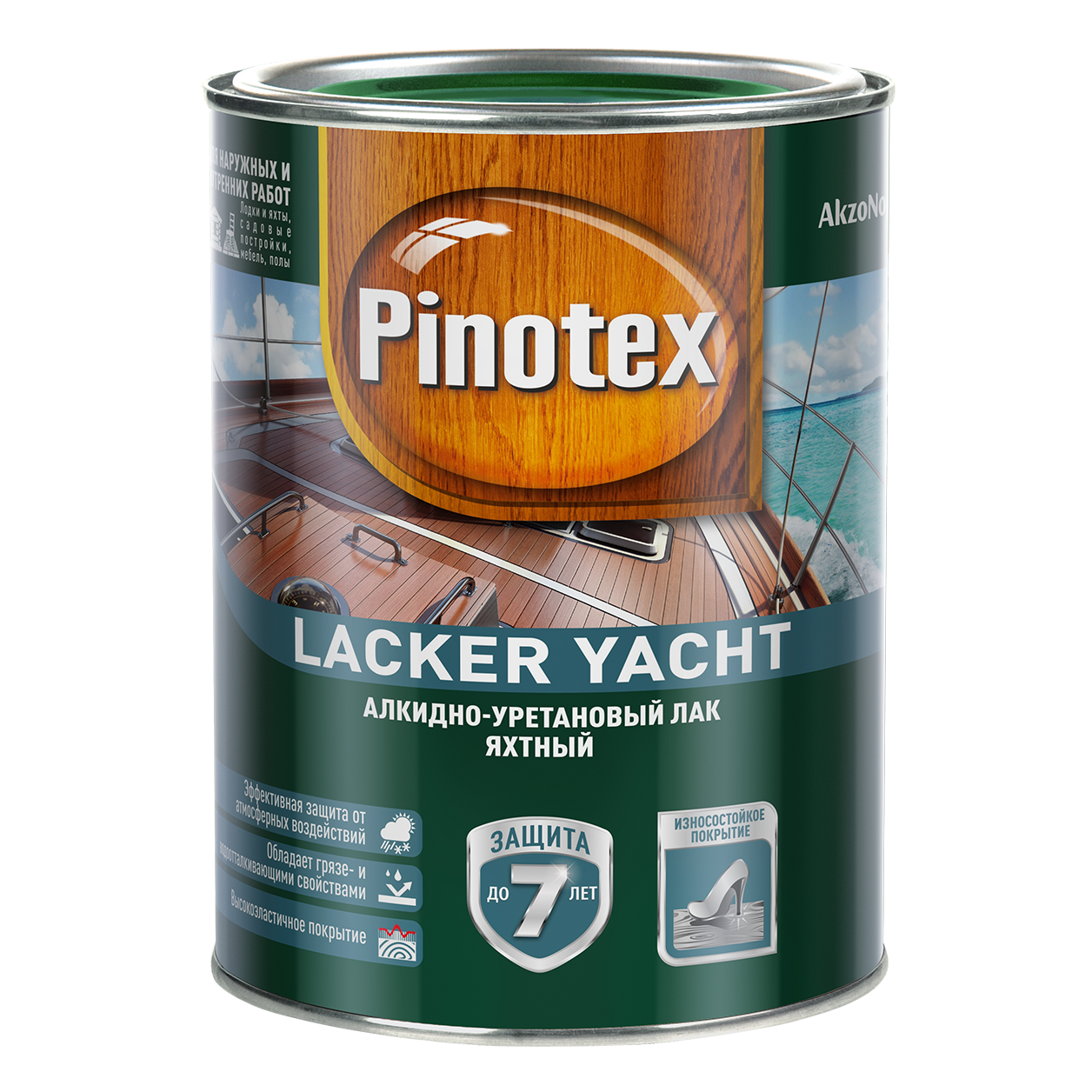 Яхтный лак Pinotex Lacker Yacht 90 (1л) глянц.