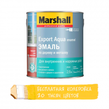 Водная эмаль Marshall Export Aqua Enamel (2,5л) полумат. белая 