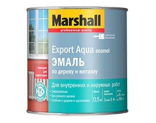 Водная эмаль Marshall Export Aqua Enamel (0,5л) глянц. белая
