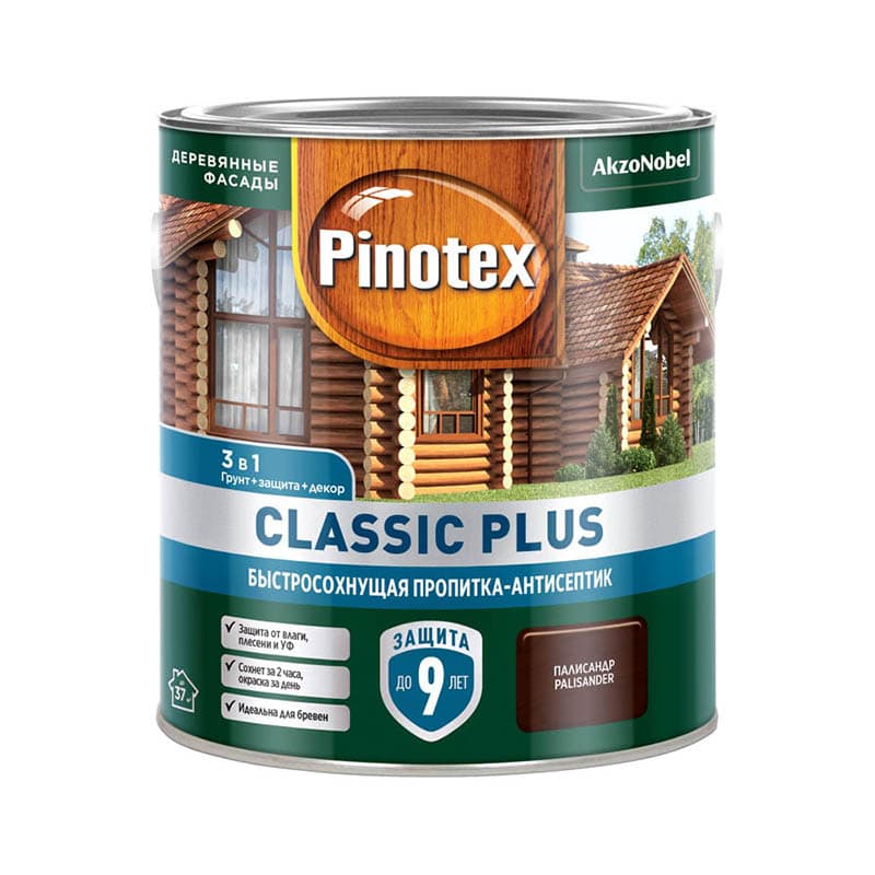 Антисептик Pinotex Classic Plus 3в1 (2,5л) Палисандр