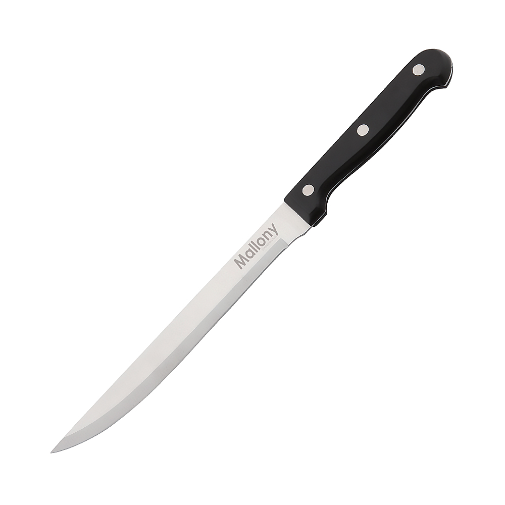 Нож нерж. разделочный 13см, ручка бакелит. Mallony Mal-06В