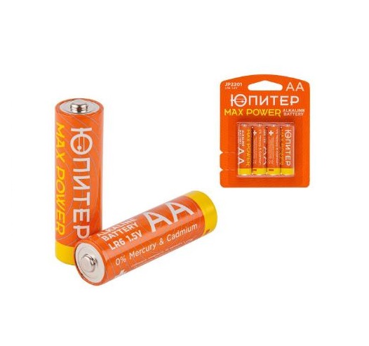 Батарейка AA LR6 1,5V alkaline 4шт. Юпитер MAX POWER