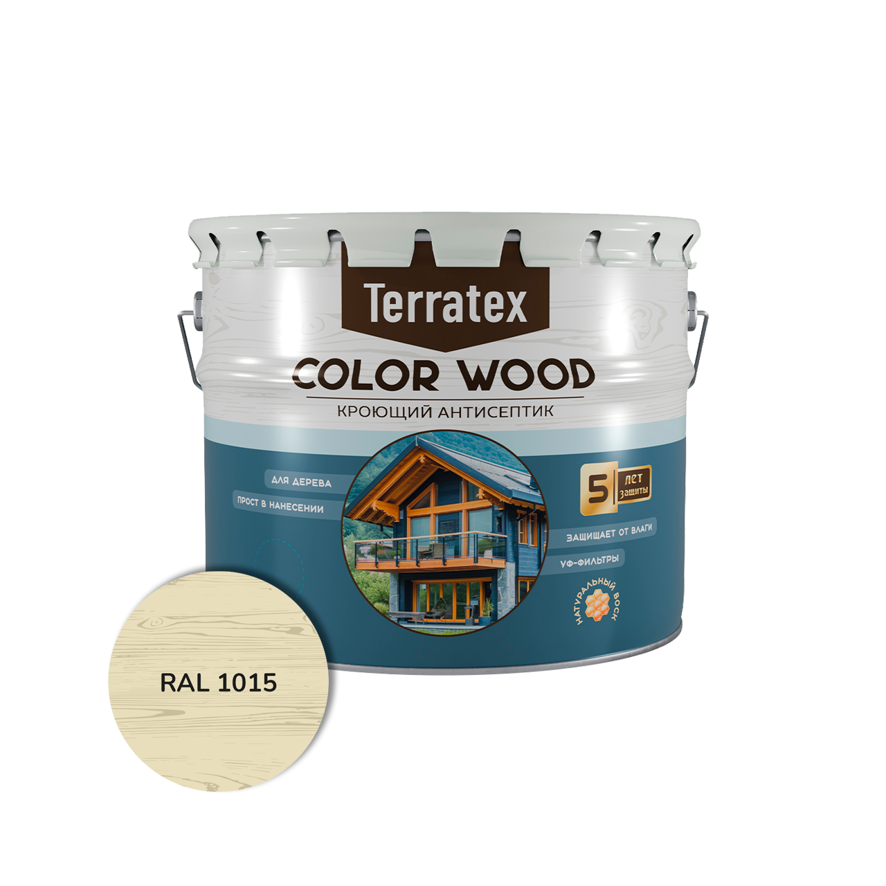 Антисептик кроющий Terratex, RAL 1015, 2,6кг